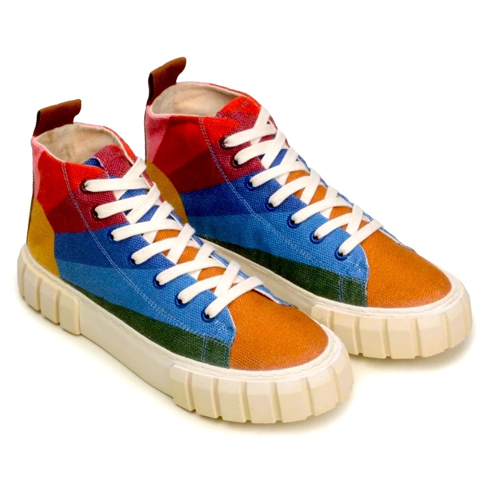 COPY - FARM RIO Rainbow Sun Platform High Top Sneaker Size 8 NWT